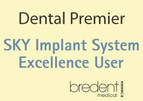 Cabinet stomatologic Bucuresti Dental Premier - Certificat de excelenta Sky Fast and Fixed Bredent