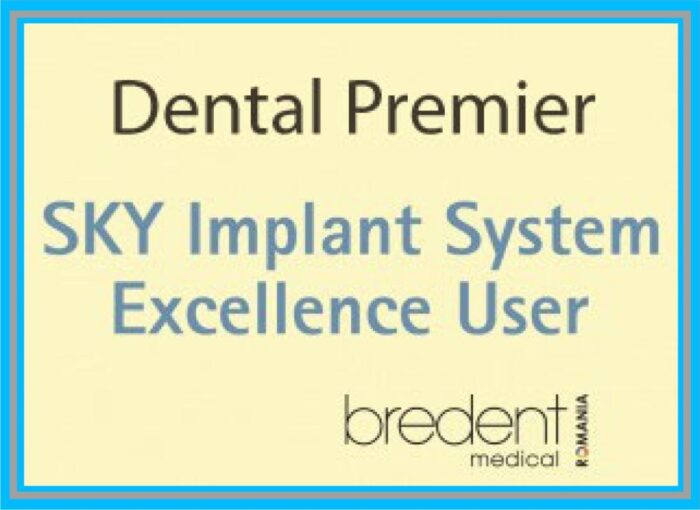 Certificat excelenta Bredent echipa clinica stomatologica Dental Premier Bucuresti